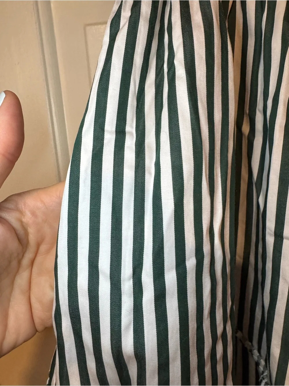 NWT!! Hill House Striped Green and White Maxi Dress - Picture 9 of 11
